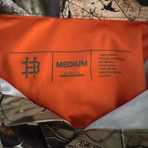 HAZARDS & BOGEYS Men’s Tree Leaves Camo Hawaiian ButtonUp Polyester Shirt-Size M - Picture 2 of 8